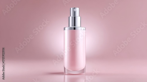 Luxury cosmetic pump bottle display beauty container glamorous environment captivating viewpoint
