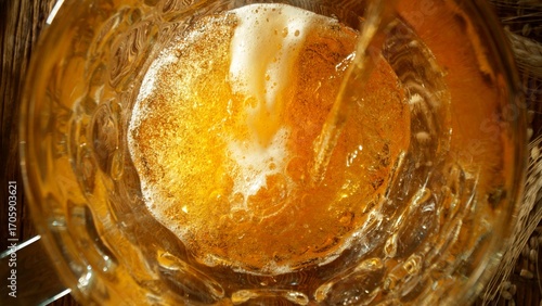 Pouring Beer into Pint Glas...