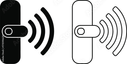 Wireless signal transmission from a smart device, conceptual illustration
