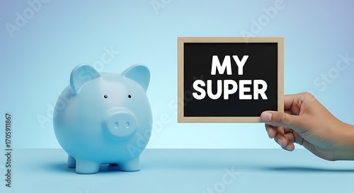 Piggy bank and superannuation