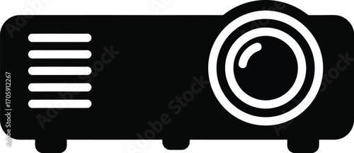 Scalable vector illustration of a presentation projector icon for eps files