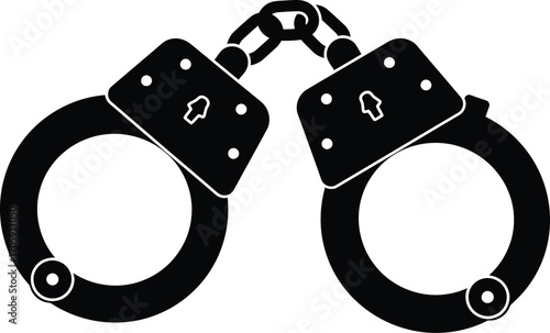 Handcuffs vector graphic illustration scalable icon eps for law enforcement and justice themes