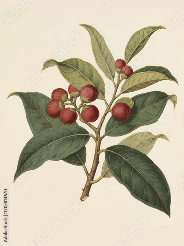 Plant Nature Syzygium Illustrator Artwork Design Template Poster