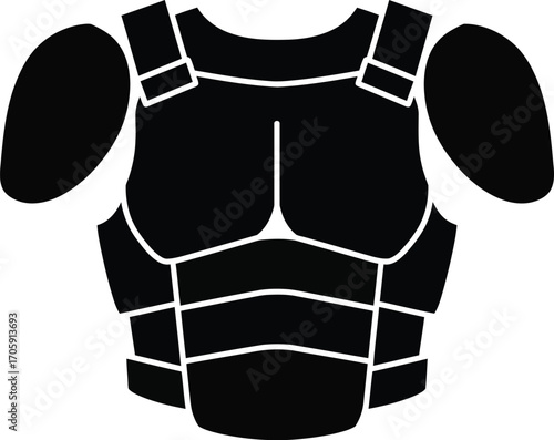 Black bulletproof vest vector illustration scalable eps graphic design element