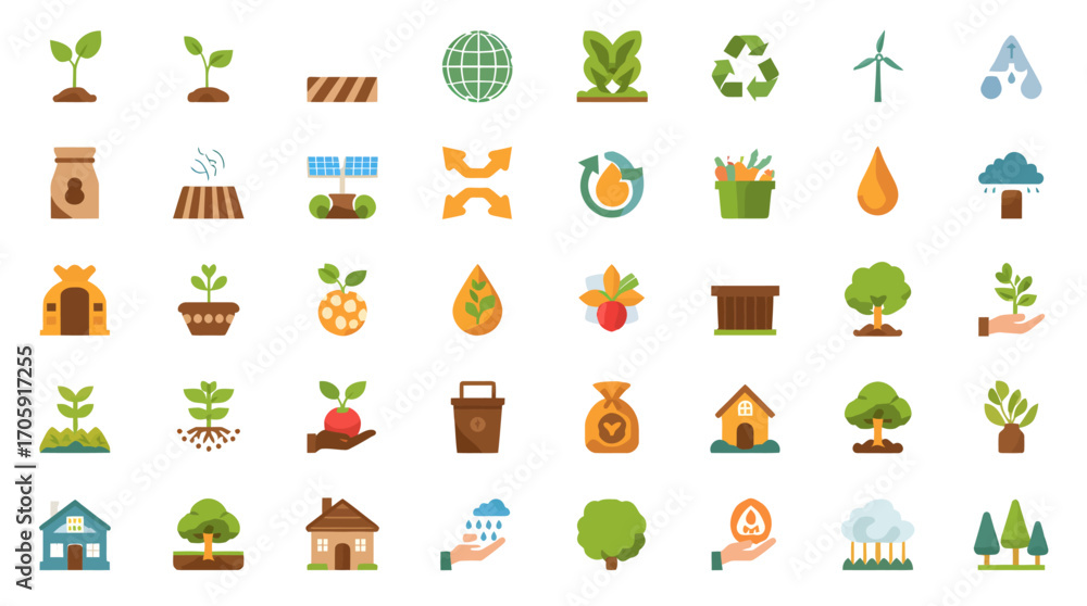 Fototapeta premium set of vector icons