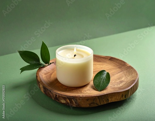 Minimalist Candle Flame on Digital Lavender, Luminous Blue, Energy Orange, Pop Pink, Meadowland Green, Clay, Wax Paper, Cocoa Powder Textured Background, Serene Calm Eco Wellness Wellness Concept, Amp