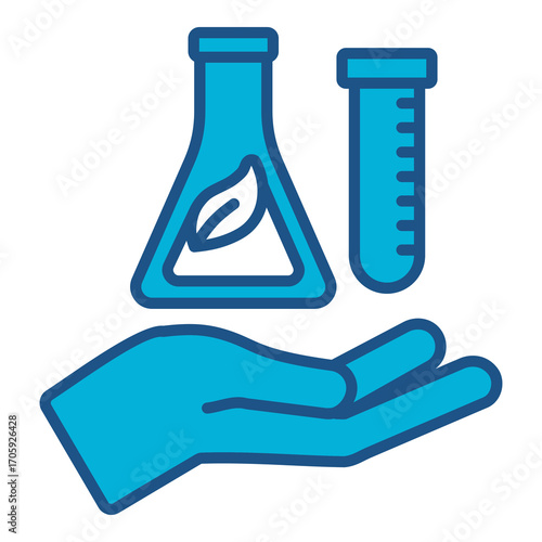 Test Tube Icon Set With Multiple Styles. Vector Illustration