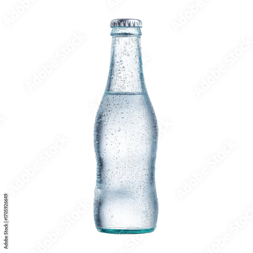 Wallpaper Mural Clear Glass Bottle Filled with Fresh Sparkling Water with Water Droplets on Surface Torontodigital.ca