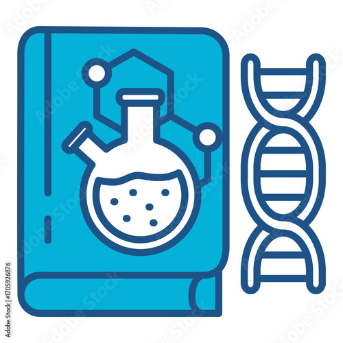 Science Book Icon Set With Multiple Styles. Vector Illustration