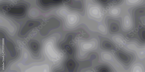 Abstract topographic map pattern in shades of gray illustrating relief and elevation contours for geological or artistic use