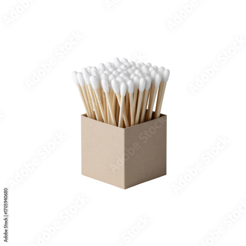 Box of Organic Cotton Swabs with Wooden Sticks