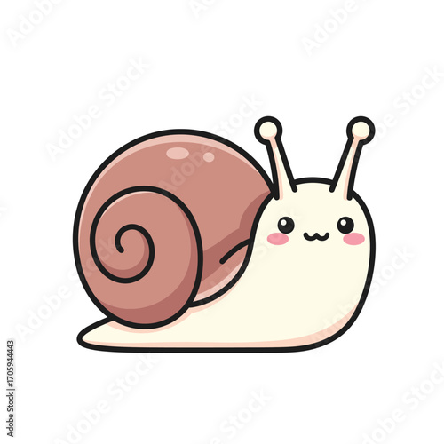 a cartoon snail with a big head and a small body