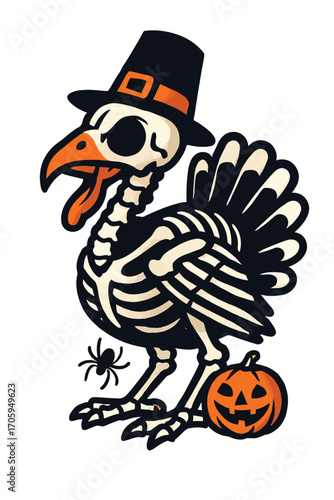 thanksgiving turkey with pumpkin