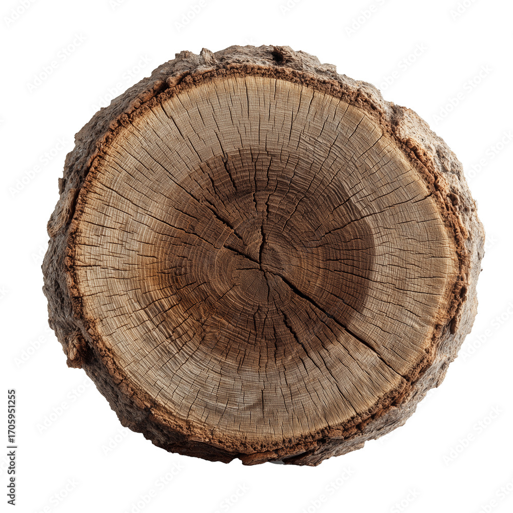 Fototapeta premium Tree Trunk Cross Section with Annual Rings