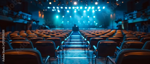 Empty Concert Hall Stage Lights.