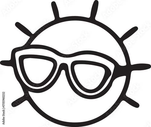  A sun a eye sunglasses  with bold colors and typography