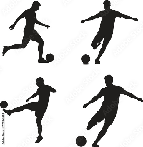 football player silhouette collection
