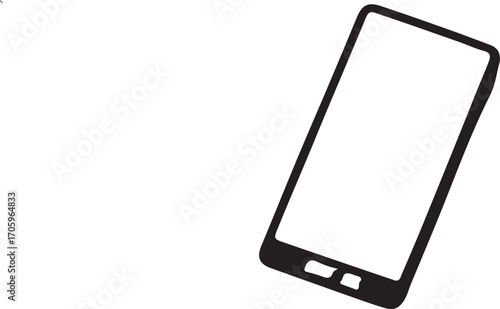 A modern mobile shape with black color   