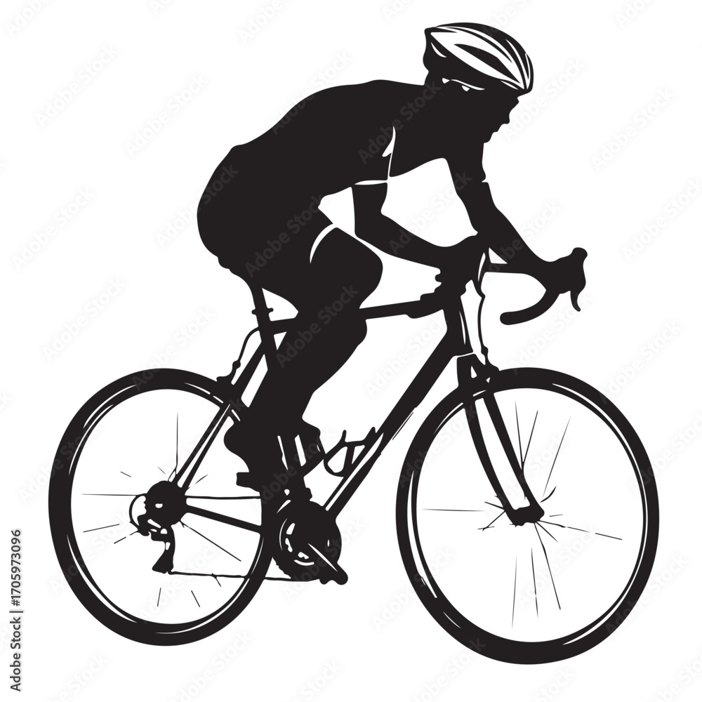 Obraz premium Mountain Biking Silhouette Pack | Extreme Cycling Vector Set