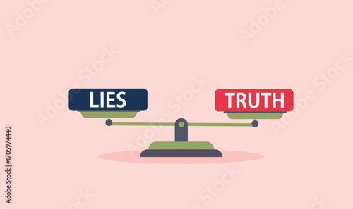 truth and lies on the balance scale

