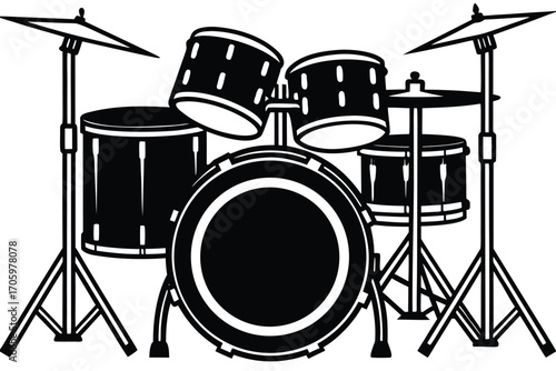 drum set vector icon