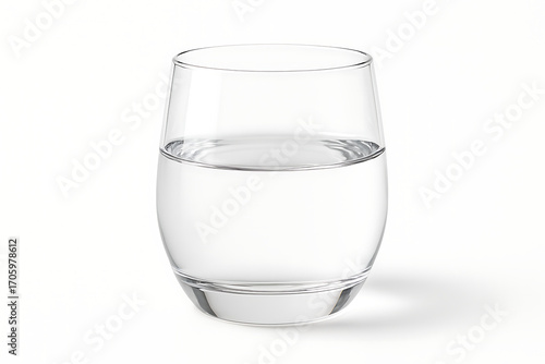 empty glass on white background