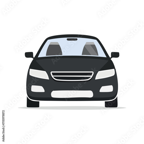 Black luxury sport car model isolated on a white background