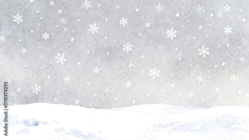 Wallpaper Mural Winter Snowfield, Snow Flowers Falling Torontodigital.ca