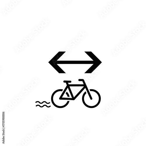 Bike sharing service icon isolated on white background bicycle rental station symbol vector