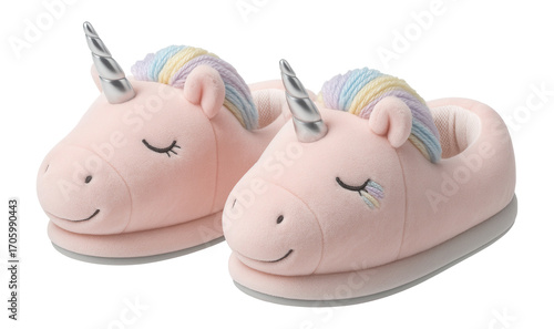 Wallpaper Mural Soft unicorn slippers featuring pastel mane and shiny horn Torontodigital.ca