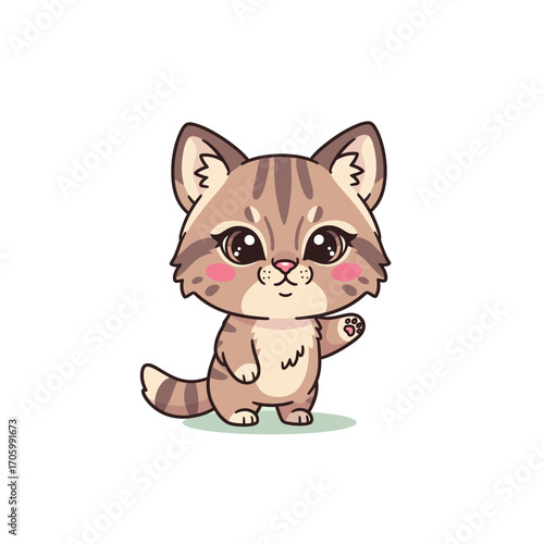 a cute vector kitten illustration