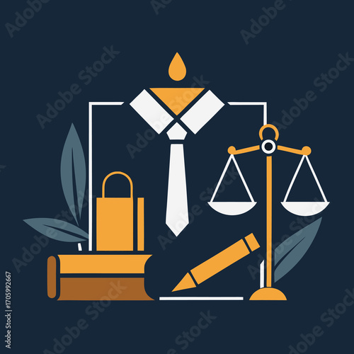 Minimalist law firm branding identity design with elegant typography and professional color palette