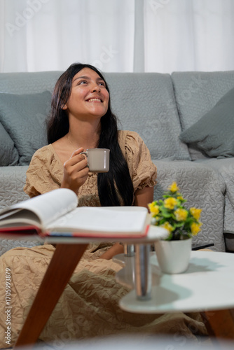 Morning routine with coffee and calm mood