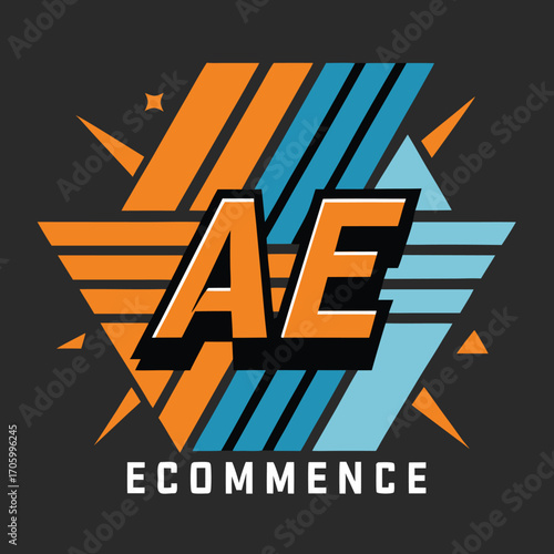 Modern e commerce logo design with vibrant color options and clean typography