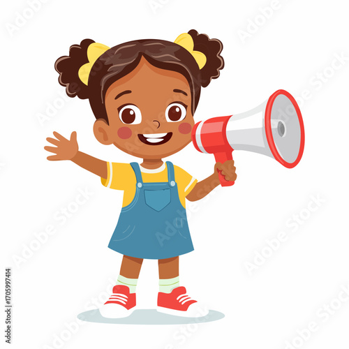 Kind mit Megaphone