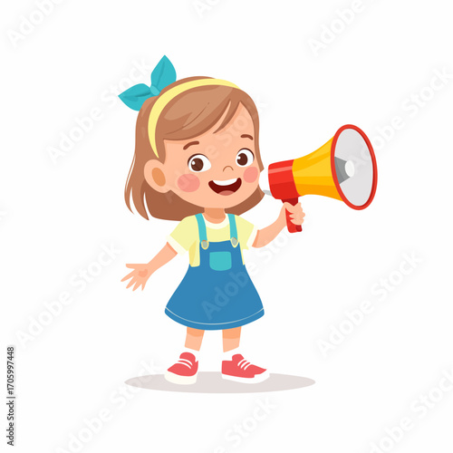 Kind mit Megaphone