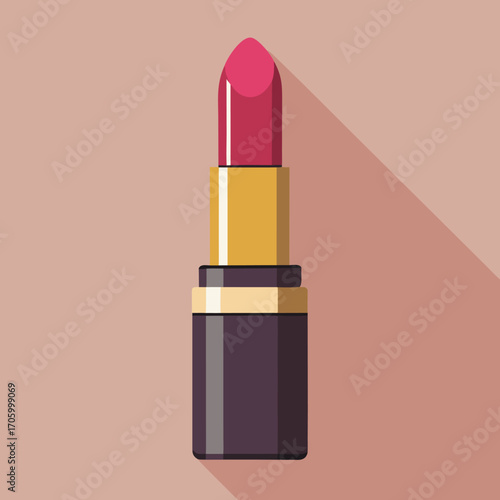 Elegant luxury lipstick vector illustration with sophisticated design elements