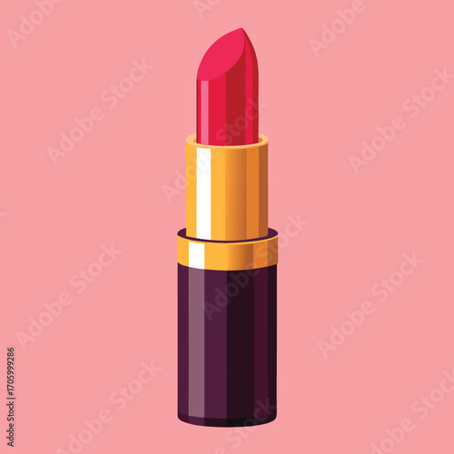 Elegant luxury lipstick design with sophisticated branding elements and rich color palette