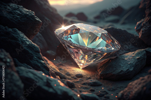 diamond on the rocks