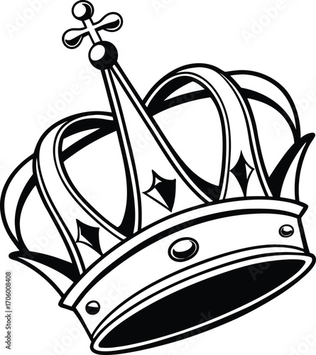 Majestic Royalty Crown Emblem of Prestige and Timeless Elegance