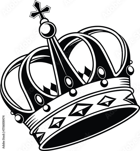 Majestic Royalty Crown Emblem of Prestige and Timeless Elegance