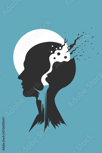 Chaos, subconscious, Manipulation, Mind, thoughts, head, hand, manipulator, narcissist, psychology, success, artwork, vector