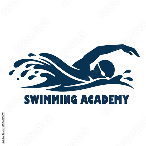 Swimming Club Logo Design. Swimmer icon design. Creative Swimmer Vector