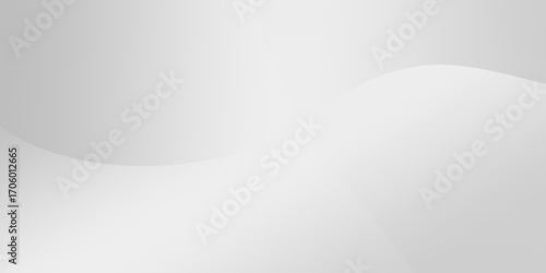 Abstract illustration background of curved waves in a gray silver gradient.