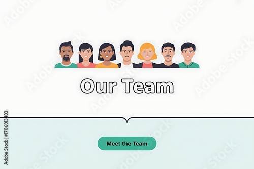 Business team illustration with diverse people, teamwork concept, group collaboration, corporate staff, company members and leadership design