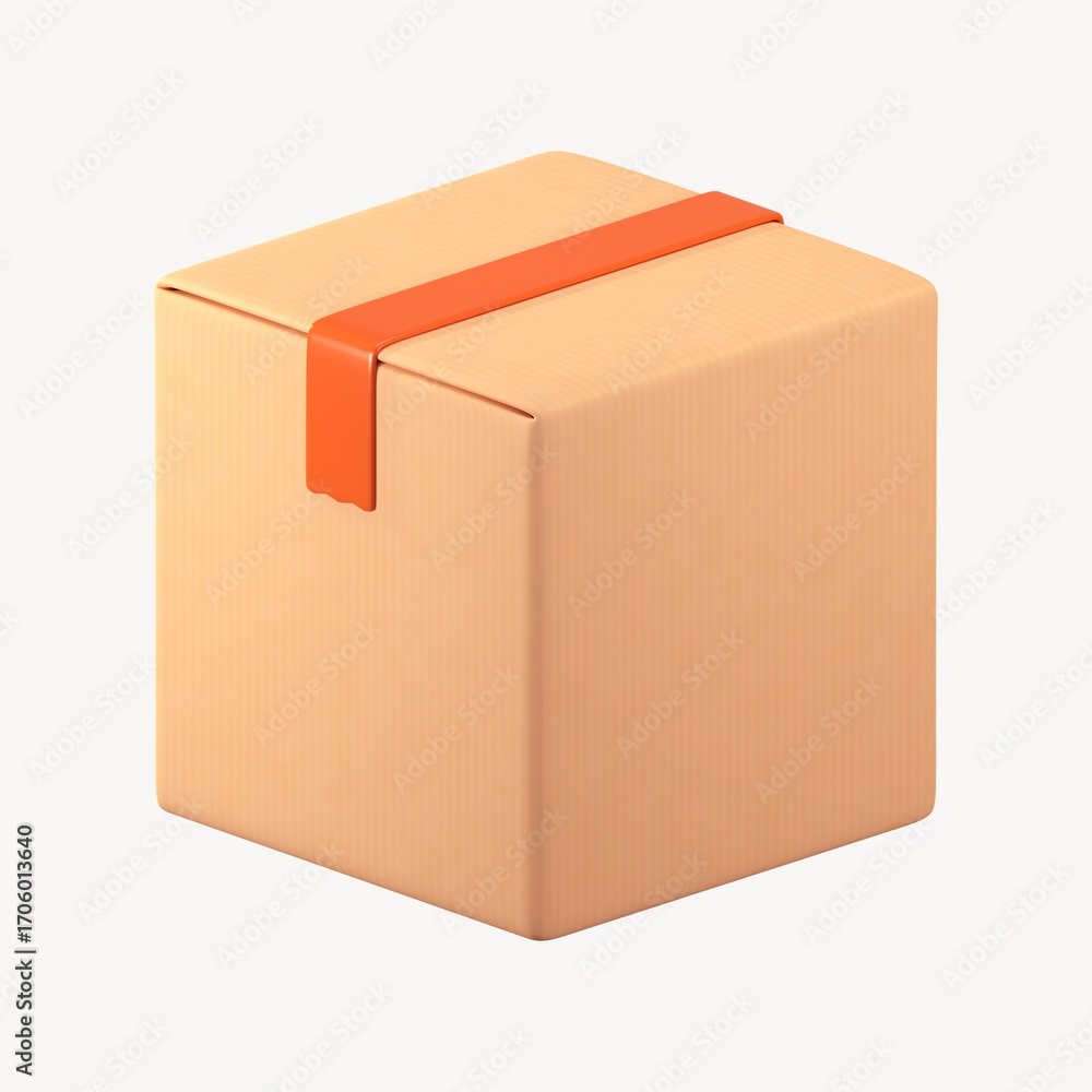 Fototapeta premium Seal box icon, 3D rendering illustration