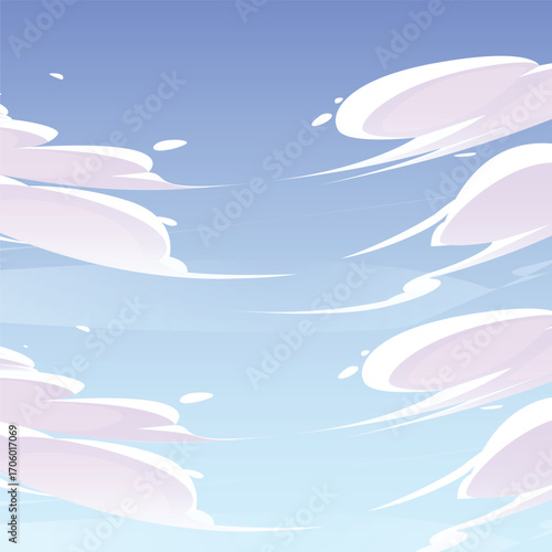 Cartoon Clouds Vector Illustration – Cute and Fluffy Sky Elements