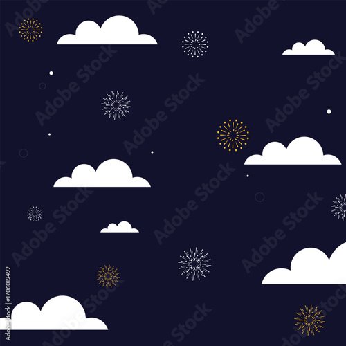Cartoon Clouds Vector Illustration – Cute and Fluffy Sky Elements
