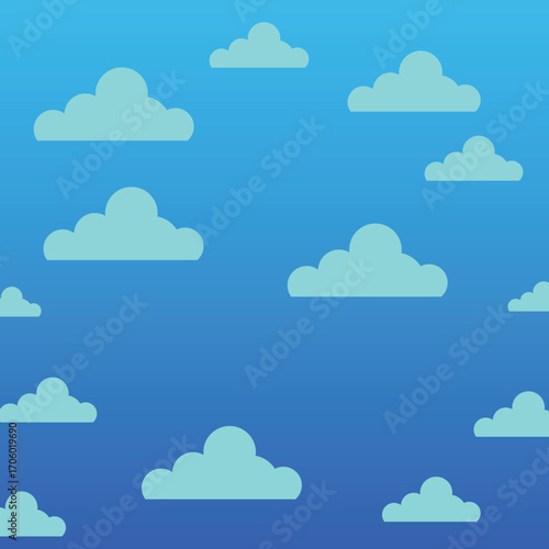 Cartoon Clouds Vector Illustration – Cute and Fluffy Sky Elements
