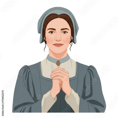 Pride and Prejudice Elizabeth Bennet Character Vector Illustration
